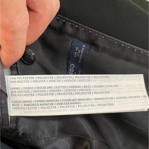 Mango Man - black textured suit - Jacket size 38, with trousers size 30 - Picture 5 of 5